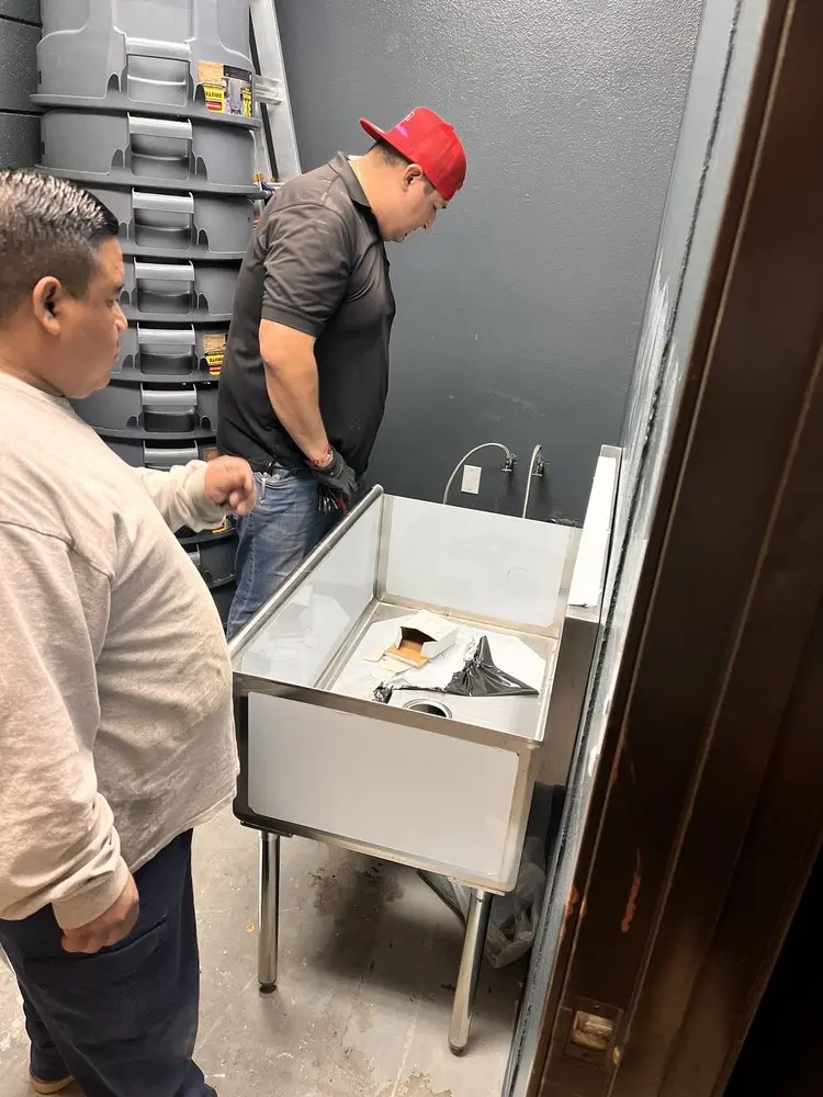 Commercial plumbing and sink installation in Sinton